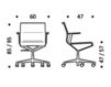 Схема Кресло ICF Office 2015 3695702 B 230 Современный / Скандинавский / Модерн