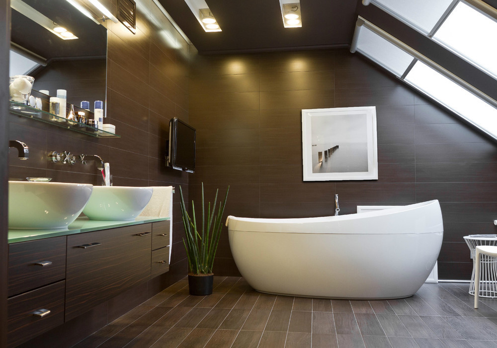 Ванные комнаты дизайн с мансардой проект (40 фото) - красивые картинки и HD фото
